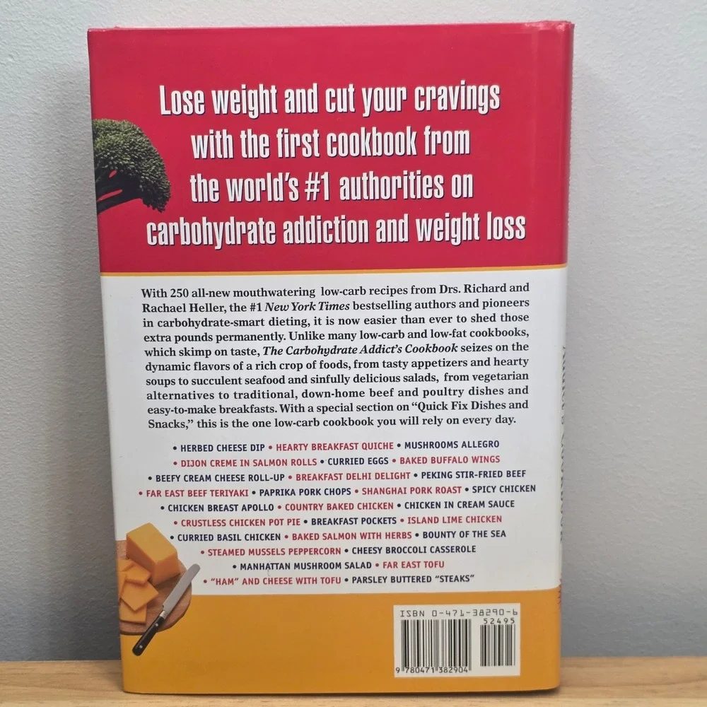 The Carbohydrate Addict's‎ Cookbook Heller Low-Carb 250 Recipes Hardcover